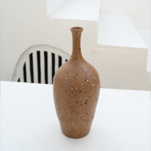 Speckled Tan Brown Vase