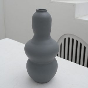 Storm Grey Elonagated Vase