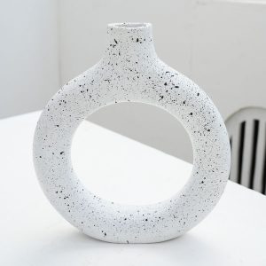 White Sprinkled Donut Vase (Small)